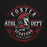 Porter Athletic Department Spartans High School logo on a black background - classic hoodie design 201