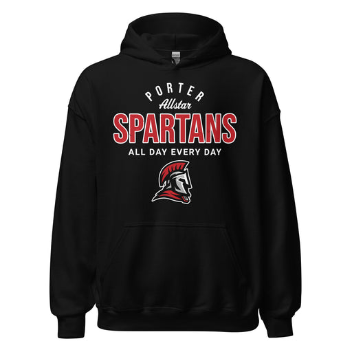 Porter High School Spartans Black Classic Unisex Hoodie 040