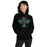 Woman wearing Reagan High School Rattlers Black Classic Unisex Hoodie 040