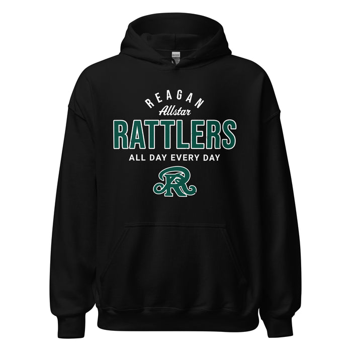 Reagan High School Rattlers Black Classic Unisex Hoodie 040