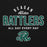 Close-up view of Reagan High School Rattlers Black Classic Unisex Hoodie 040