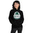Woman wearing Reagan High School Rattlers Black Classic Unisex Hoodie 219