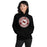 Woman wearing Round Rock High School Dragons Black Classic Unisex Hoodie 220