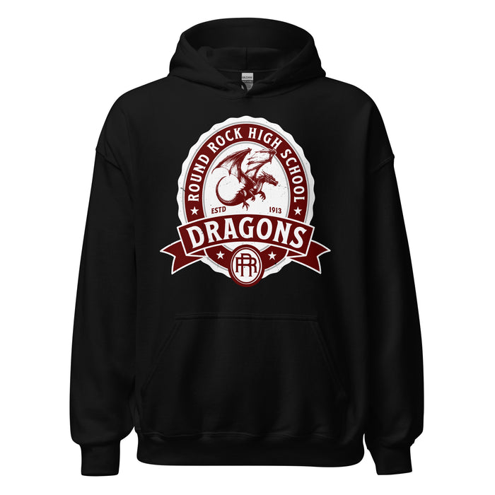 Round Rock High School Dragons Black Classic Unisex Hoodie 212