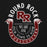 Close-up view of Round Rock High School Dragons Black Classic Unisex Hoodie 229
