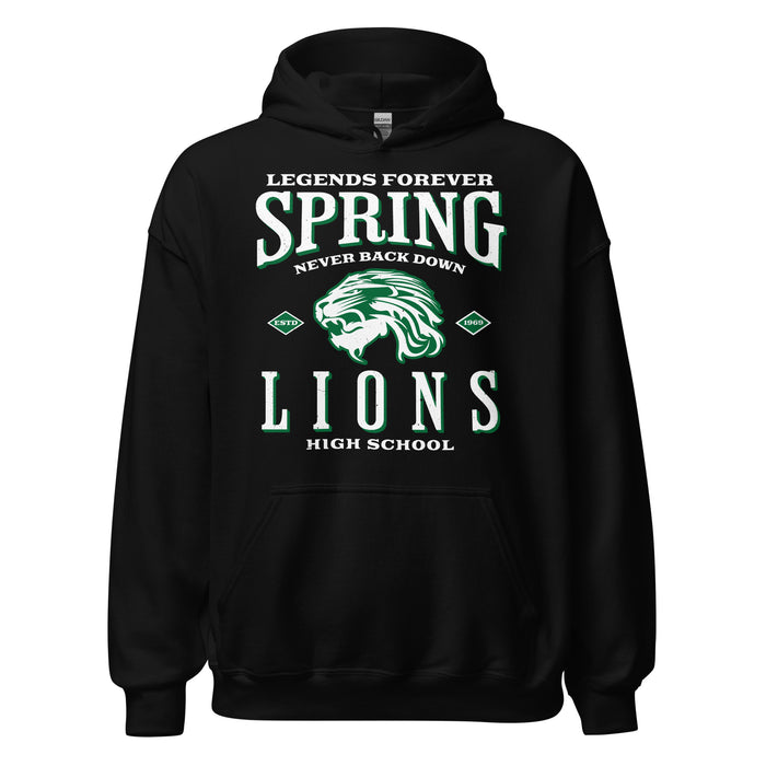 Spring High School Lions Black Classic Unisex Hoodie 230