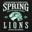Close-up view of Spring High School Lions Black Classic Unisex Hoodie 230