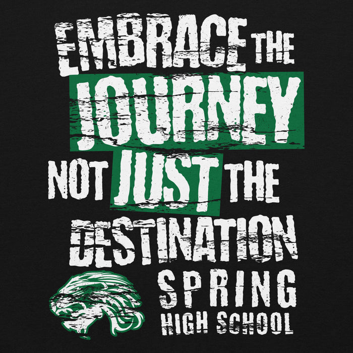 Close-up view of Spring High School Lions Black Classic Unisex Hoodie 232