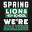 Close-up view of Spring High School Lions Black Classic Unisex Hoodie 231