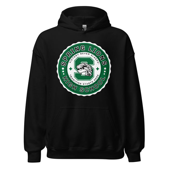 Spring High School Lions Black Classic Unisex Hoodie 216