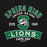 Close-up view of Spring High School Lions Black Classic Unisex Hoodie 221