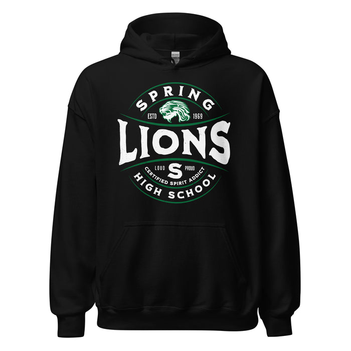 Spring High School Lions Black Classic Unisex Hoodie 218