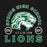 Close-up view of Spring High School Lions Black Classic Unisex Hoodie 208