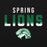 Close-up view of Spring High School Lions Black Classic Unisex Hoodie 024