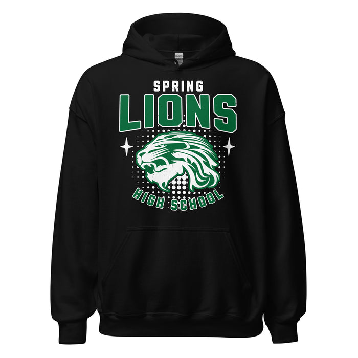 Spring High School Lions Black Classic Unisex Hoodie 204