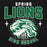 Close-up view of Spring High School Lions Black Classic Unisex Hoodie 204