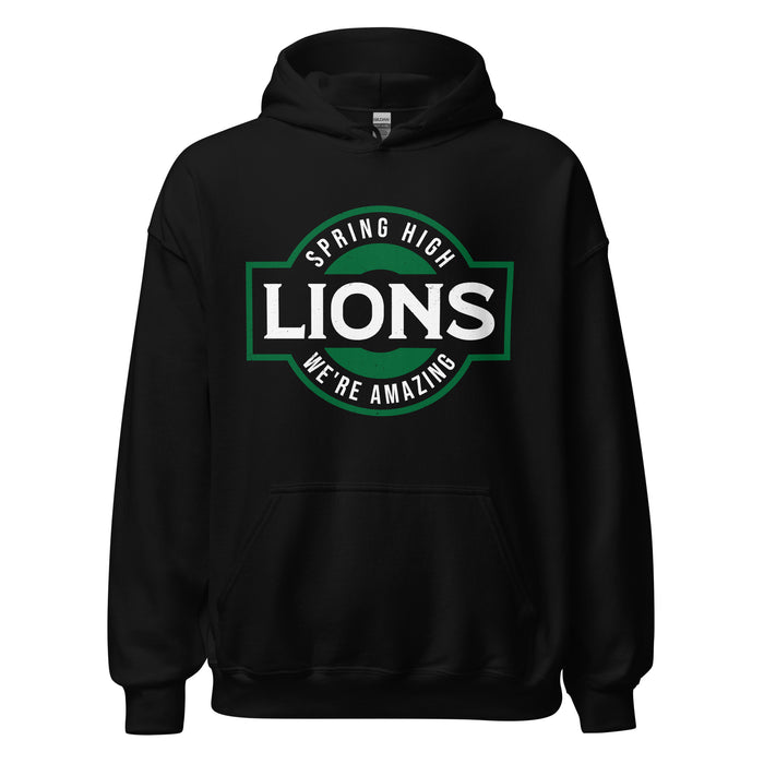 Spring High School Lions Black Classic Unisex Hoodie 011