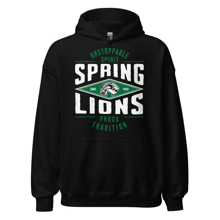 Spring High School Lions Black Classic Unisex Hoodie 210