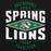 Close-up view of Spring High School Lions Black Classic Unisex Hoodie 210