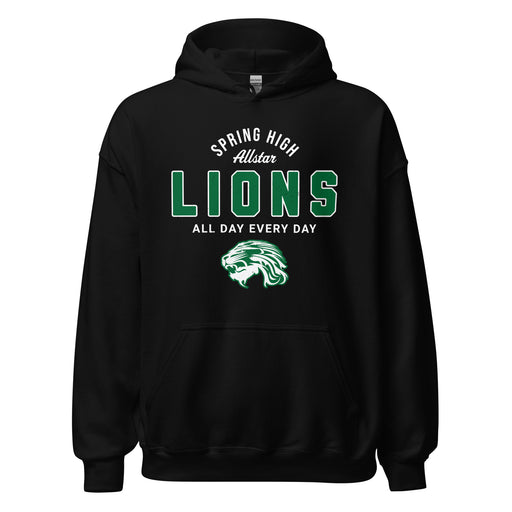 Spring High School Lions Black Classic Unisex Hoodie 040