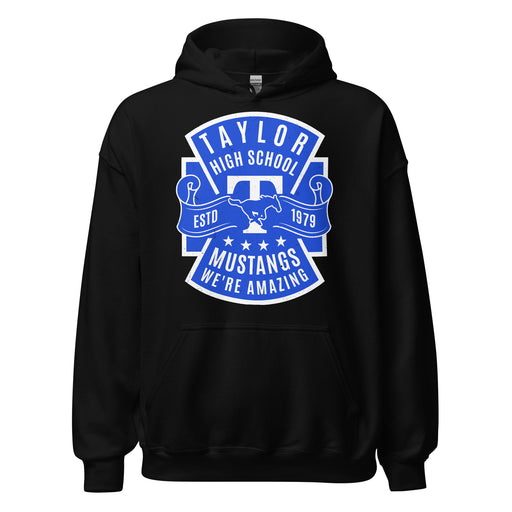 Taylor High School Mustangs Black Classic Unisex Hoodie 207