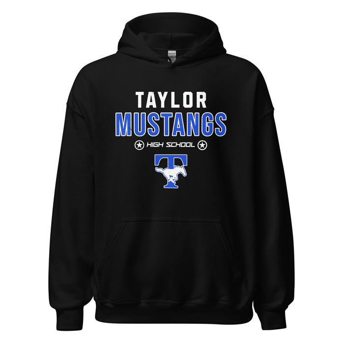 Taylor High School Mustangs Black Classic Unisex Hoodie 003