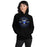 Woman wearing Taylor High School Mustangs Black Classic Unisex Hoodie 201