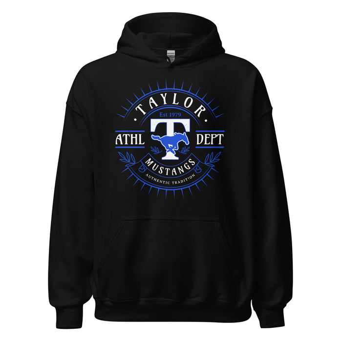 Taylor High School Mustangs Black Classic Unisex Hoodie 201