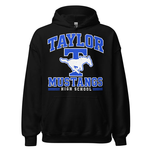 Taylor High School Mustangs Black Classic Unisex Hoodie 060