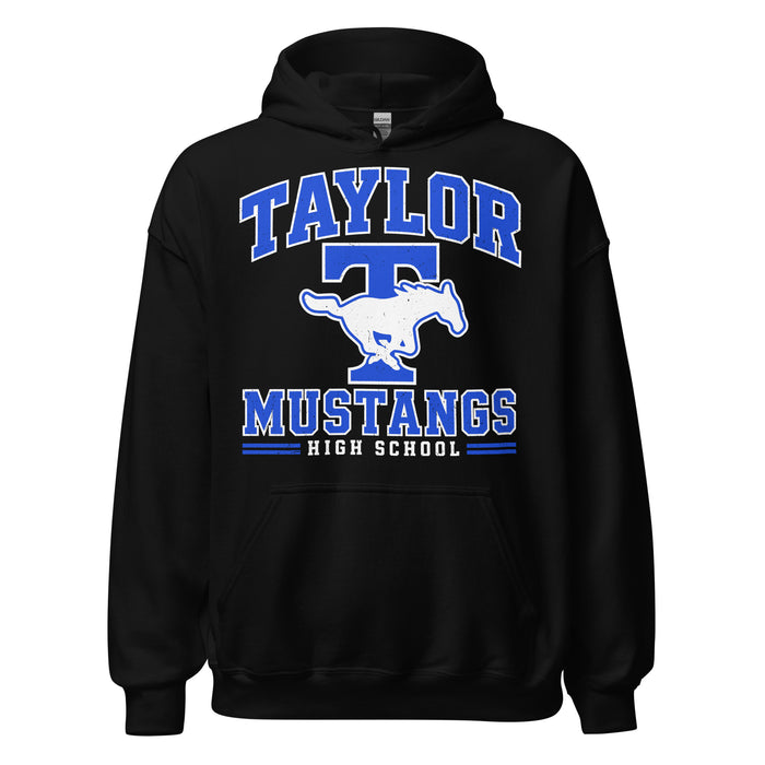 Taylor High School Mustangs Black Classic Unisex Hoodie 060