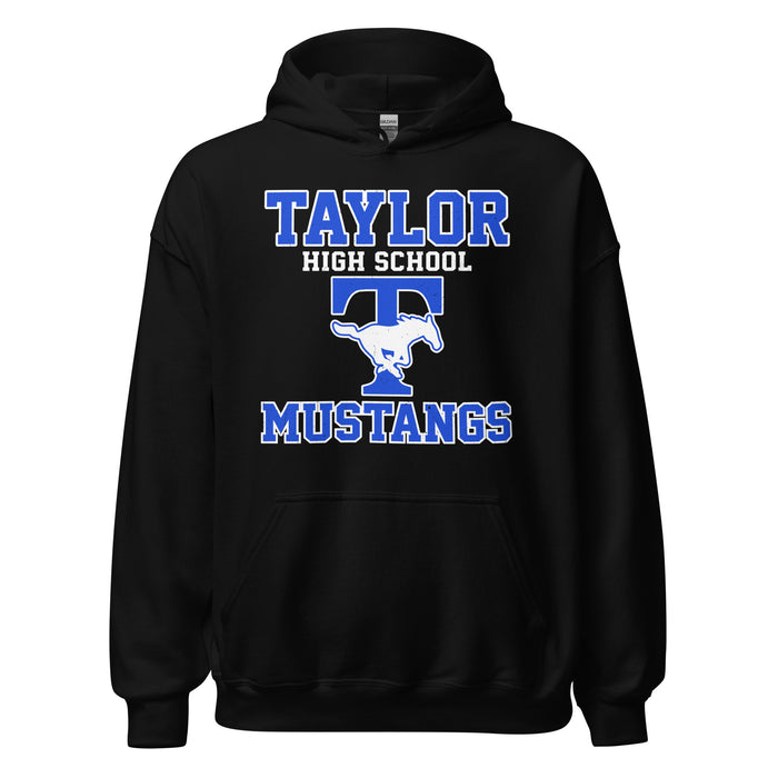 Taylor High School Mustangs Black Classic Unisex Hoodie 006