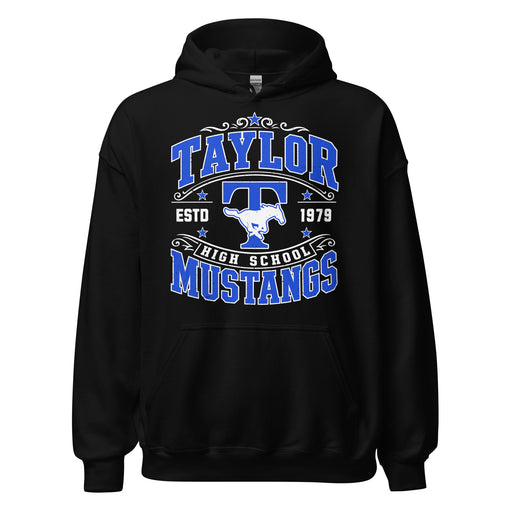Taylor High School Mustangs Black Classic Unisex Hoodie 030