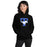 Woman wearing Taylor High School Mustangs Black Classic Unisex Hoodie 200