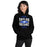 Woman wearing Taylor High School Mustangs Black Classic Unisex Hoodie 210