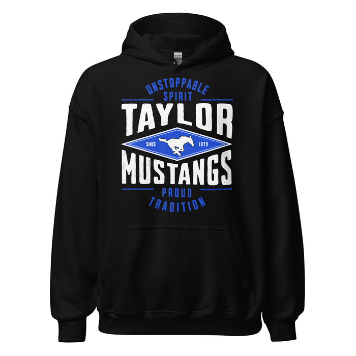 Taylor High School Mustangs Black Classic Unisex Hoodie 210