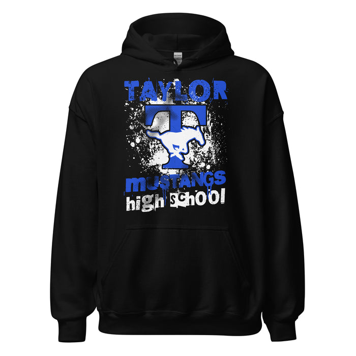 Taylor High School Mustangs Black Classic Unisex Hoodie 205