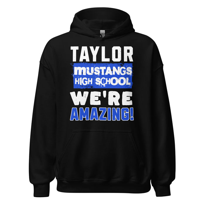 Taylor High School Mustangs Black Classic Unisex Hoodie 231