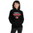 Woman wearing Tomball High School Cougars Black Classic Unisex Hoodie 003