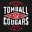 Close-up view of Tomball High School Cougars Black Classic Unisex Hoodie 210