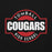 Close-up viewof Tomball High School Cougars Black Classic Unisex Hoodie 011