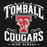 Close-up view of Tomball High School Cougars Black Classic Unisex Hoodie 022