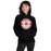 Woman wearing Tomball High School Cougars Black Classic Unisex Hoodie 203