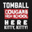 Close-up view of Tomball High School Cougars Black Classic Unisex Hoodie 231