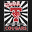 Close-up view of Tomball High School Cougars Black Classic Unisex Hoodie 226