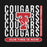 Close-up view of Tomball High School Cougars Black Classic Unisex Hoodie 235