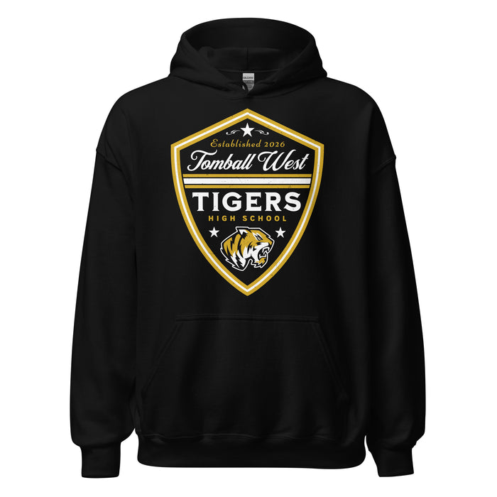 Tomball West High School Tigers Black Classic Unisex Hoodie 225