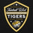 A shield-shaped school emblem on a black background reading 'Established 2026 Tomball West TIGERS HIGH SCHOOL' with a tiger head illustration and white stars. Tomball West High School Tigers Black Classic Unisex Hoodie 225