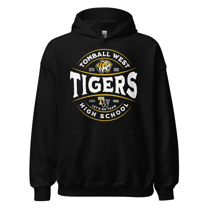 Tomball West High School Tigers Black Classic Unisex Hoodie 218