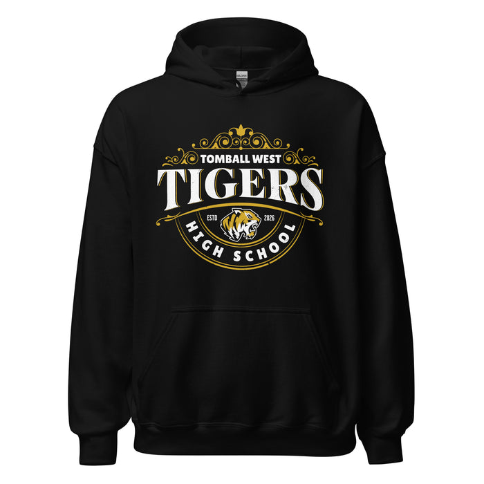 Tomball West High School Tigers Black Classic Unisex Hoodie 211