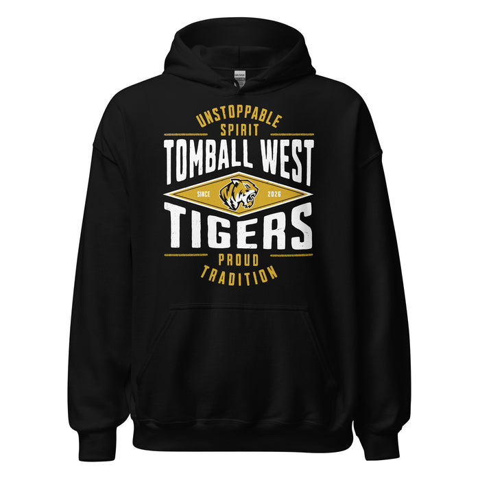 Tomball West High School Tigers Black Classic Unisex Hoodie 210